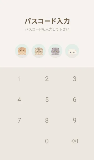 [LINE着せ替え] 猫 -スコティッシュ- パステルグリーンの画像4