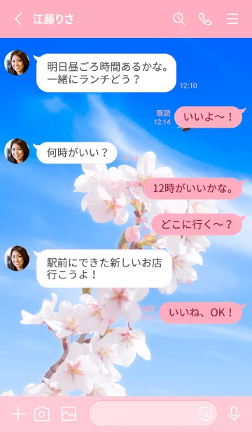 [LINE着せ替え] Sakura & Ladybird #2-7の画像3