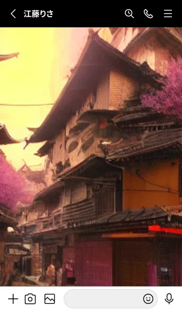 [LINE着せ替え] 和の夜桜#ED02。の画像2