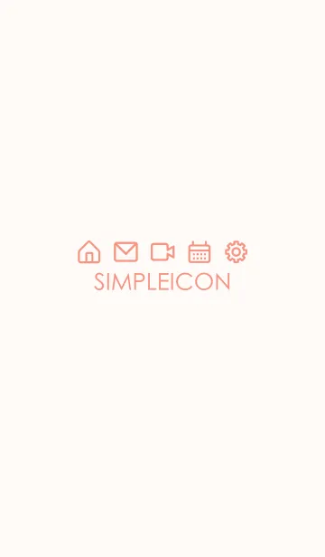 [LINE着せ替え] SIMPLE ICON -PINK BEIGE- 39の画像1