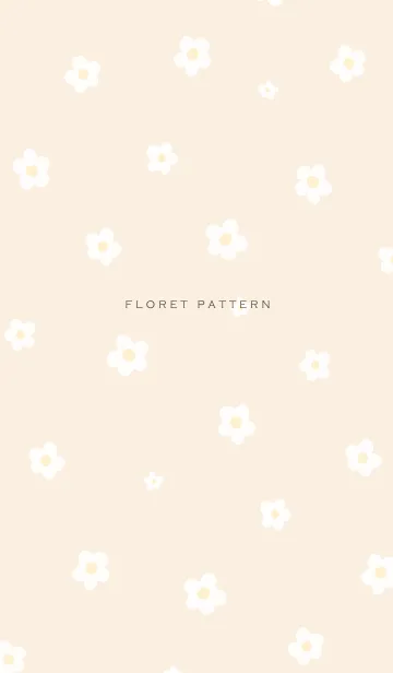 [LINE着せ替え] Floret Pattern - 02-02 Beige 02の画像1