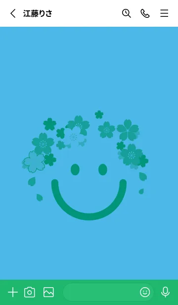 [LINE着せ替え] スマイル＆桜 ミヨゾティの画像2