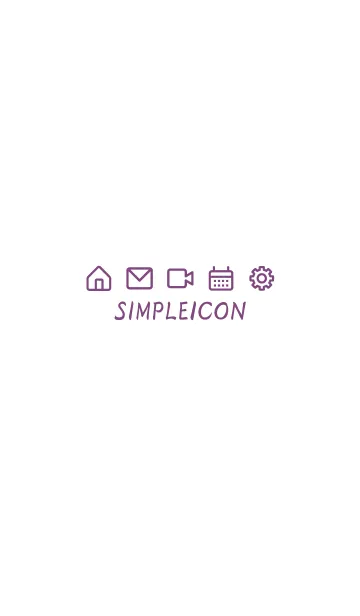 [LINE着せ替え] SIMPLE ICON -WHITE- 39の画像1