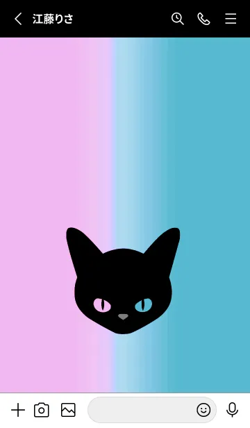 [LINE着せ替え] ブラック キャット 155の画像2