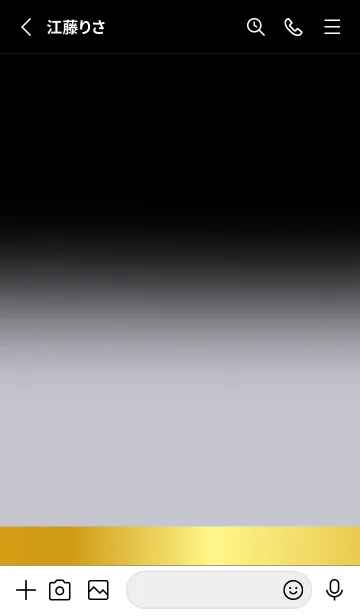 [LINE着せ替え] Cloud Gray Gold Black Theme (JP)の画像2