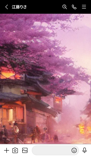 [LINE着せ替え] 和の夜桜#ED220。の画像2