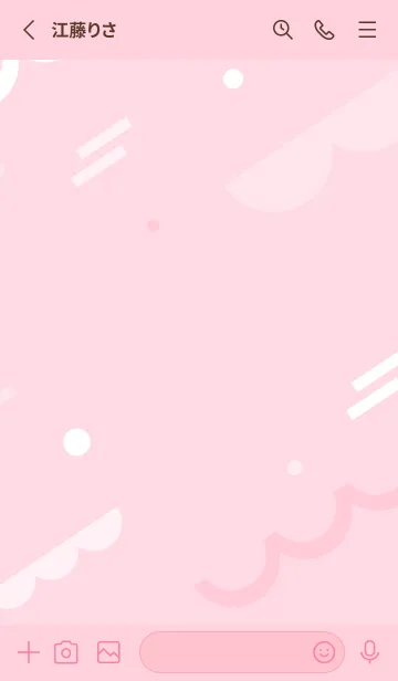 [LINE着せ替え] Rial Geometric Pastel Pinkの画像2