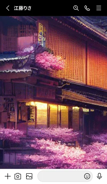 [LINE着せ替え] 和の夜桜#ED219。の画像2