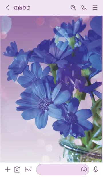 [LINE着せ替え] 紫 : 喜びを運ぶサイネリアの画像2