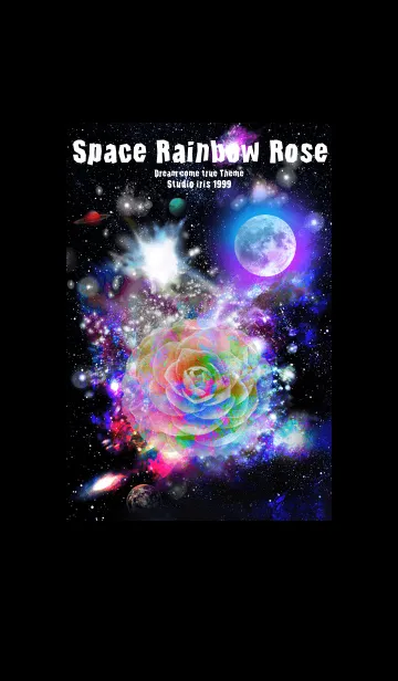 [LINE着せ替え] 夢が叶う宇宙の薔薇 Space Rainbow Rose3の画像1