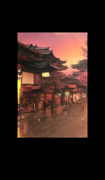 [LINE着せ替え] 和の夜桜#ED215。の画像1