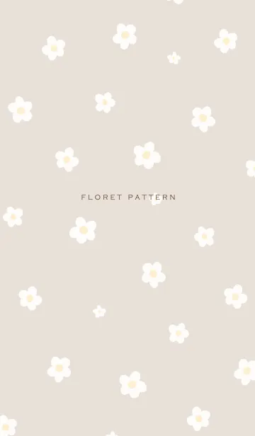 [LINE着せ替え] Floret Pattern - 04-02 ブラウン Ver.aの画像1