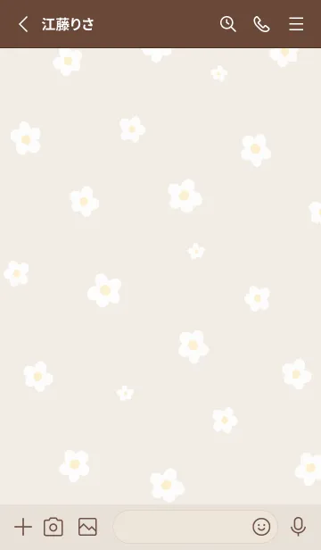 [LINE着せ替え] Floret Pattern - 04-02 ブラウン Ver.aの画像2