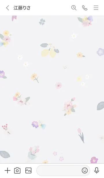 [LINE着せ替え] flower✿Greige02_2の画像2