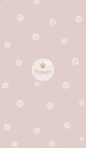 [LINE着せ替え] お花<肉球>ブラウン.の画像1