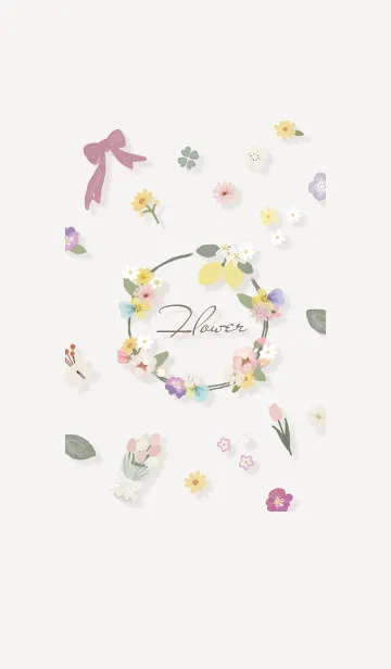 [LINE着せ替え] flower✿brown03_1の画像1