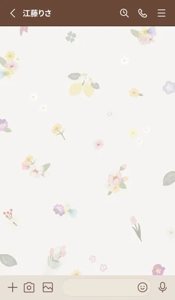 [LINE着せ替え] flower✿brown03_1の画像2