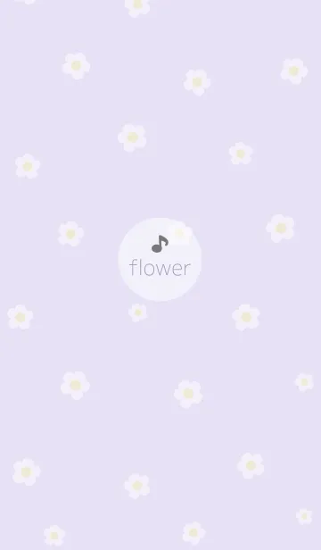 [LINE着せ替え] お花<音符>パープル.の画像1