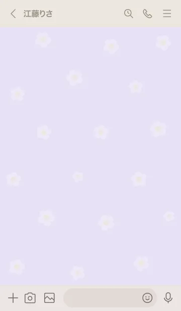 [LINE着せ替え] お花<音符>パープル.の画像2