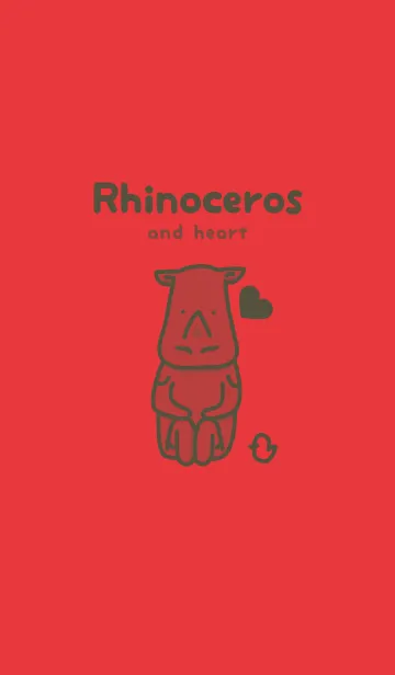 [LINE着せ替え] サイとハート シグナルレッドの画像1