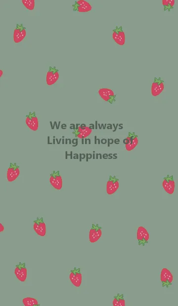 [LINE着せ替え] strawberry / greenbeigeの画像1