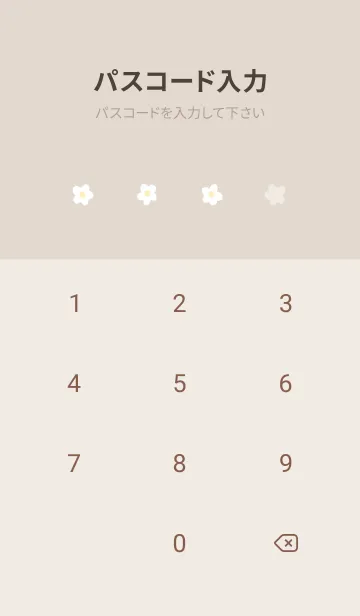 [LINE着せ替え] Floret Pattern - 04-02 ブラウン Ver.iの画像4