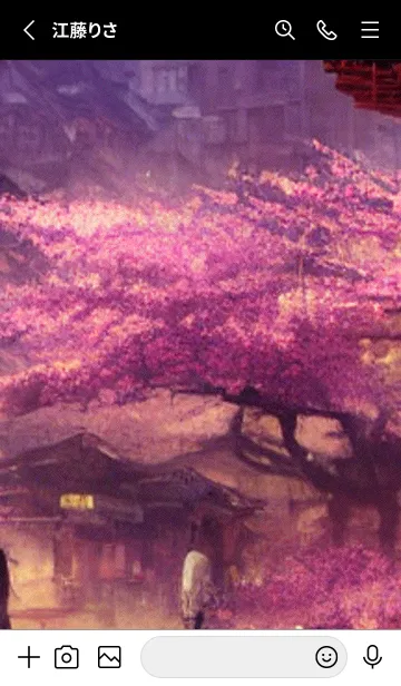 [LINE着せ替え] 和の夜桜#ED211。の画像2