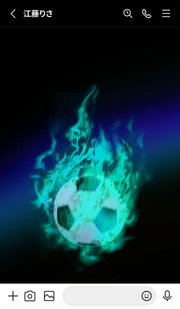 [LINE着せ替え] サッカー〜Soccer Fire〜blue2の画像2