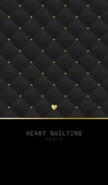 [LINE着せ替え] HEART QUILTING-GRAY BLACK 22の画像1