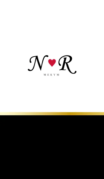 LOVE INITIAL-N&R イニシャルのLINE着せ替え