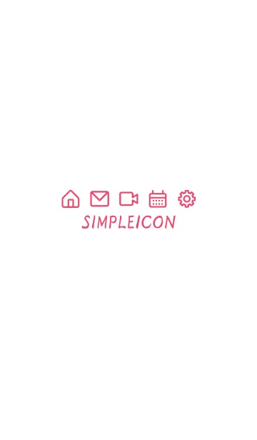 [LINE着せ替え] SIMPLE ICON -WHITE- 40の画像1