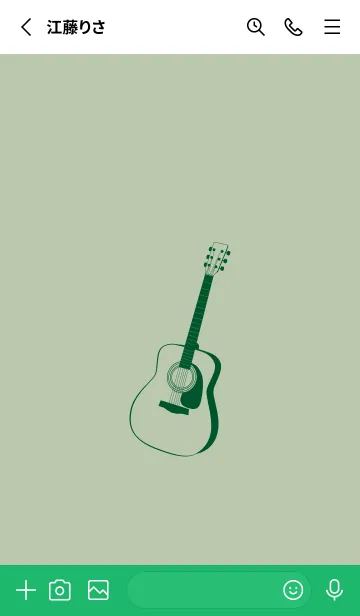 [LINE着せ替え] GUITAR COLOR  抹茶色の画像2