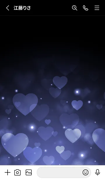 [LINE着せ替え] Love Heart Theme -SLATE BLUE-の画像2