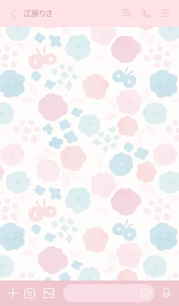 [LINE着せ替え] Nobana spring flower drops cyclamenの画像2