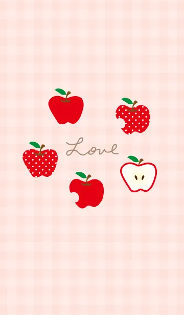 [LINE着せ替え] りんご シンプルかわいい2の画像1