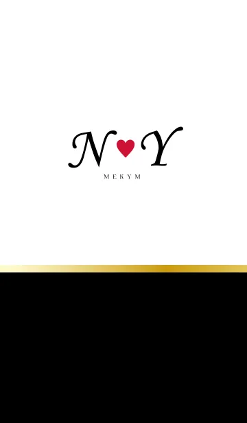 LOVE INITIAL-N&Y イニシャルのLINE着せ替え