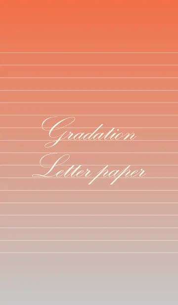 [LINE着せ替え] Gradation Letter paper - Gray+Orange -の画像1