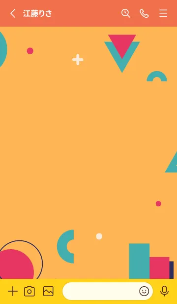 [LINE着せ替え] Flat Geometric Texas Roseの画像2