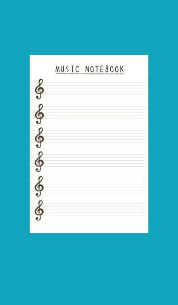 [LINE着せ替え] 音楽ノートの着せかえ/ビリジアンの画像1