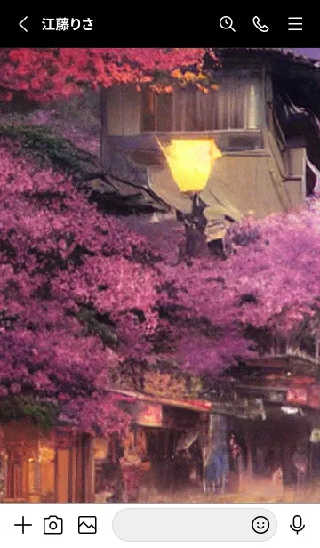 [LINE着せ替え] 和の夜桜#EE217。の画像2