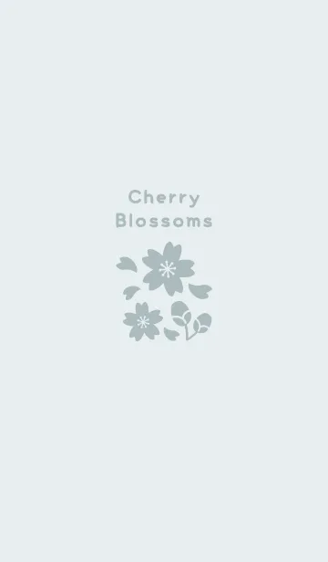 [LINE着せ替え] 桜16<グリーンブルー>の画像1