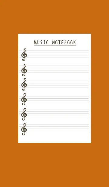 [LINE着せ替え] 音楽ノートの着せかえ/テラコッタの画像1