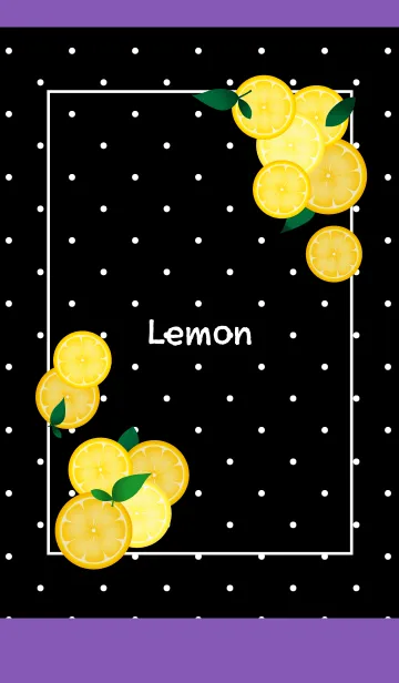 [LINE着せ替え] レモンと水玉の着せかえ 紫色の画像1