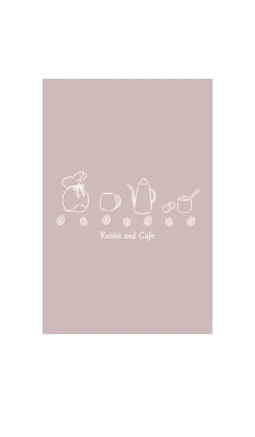 [LINE着せ替え] 兎とカフェ -くすみピンク-の画像1