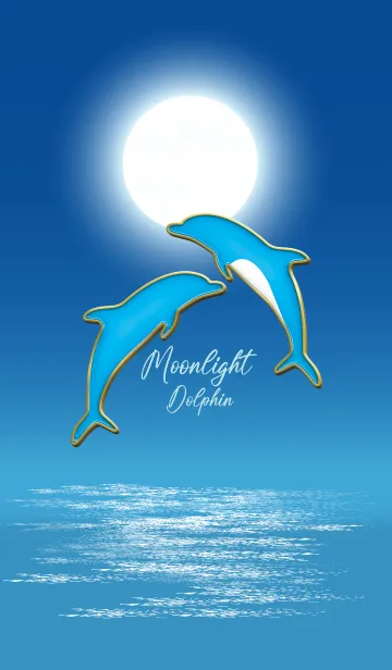 [LINE着せ替え] Enamel Pin Moonlight Dolphin.の画像1