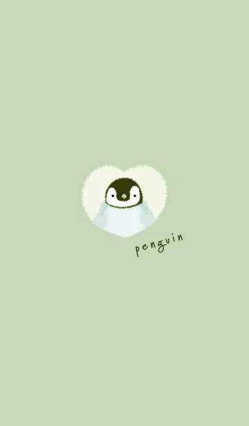 [LINE着せ替え] もふもふペンギン♡pistachiogreen12_1の画像1