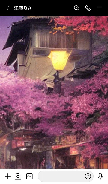 [LINE着せ替え] 和の夜桜#EE213。の画像2