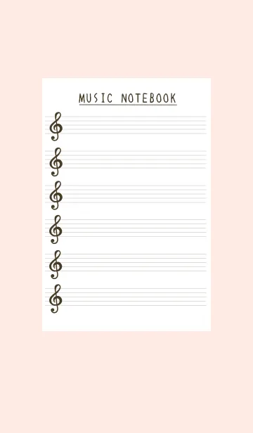 [LINE着せ替え] 音楽ノートの着せかえ/ライトピンクの画像1