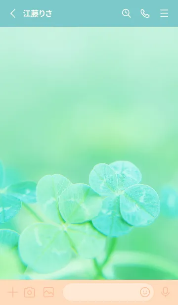 [LINE着せ替え] 四つ葉のクローバー Cuddle #6-14の画像2