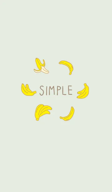 [LINE着せ替え] バナナ シンプルかわいいの画像1